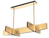 Bethel Brass LED Chandelier in Metal & Acrylic