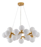 Bethel Gold Chandelier in Metal & Glass