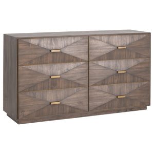 Essentials for Living Traditions Wynn 6-Drawer Double Dresser 6158.BBRN/BGLD