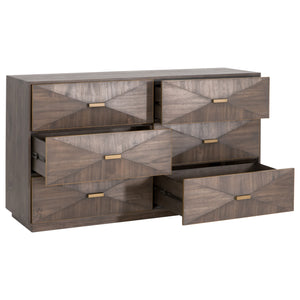 Essentials for Living Traditions Wynn 6-Drawer Double Dresser 6158.BBRN/BGLD