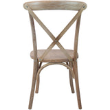 English Elm EE1112 Contemporary Commercial Grade Wood Cross Back Chair Driftwood EEV-10924