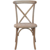 English Elm EE1112 Contemporary Commercial Grade Wood Cross Back Chair Driftwood EEV-10924