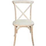English Elm EE1112 Contemporary Commercial Grade Wood Cross Back Chair Lime Wash EEV-10927