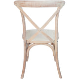 English Elm EE1112 Contemporary Commercial Grade Wood Cross Back Chair Lime Wash EEV-10927