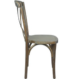 English Elm EE1112 Contemporary Commercial Grade Wood Cross Back Chair Medium White Grain EEV-10928