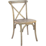 English Elm EE1112 Contemporary Commercial Grade Wood Cross Back Chair Medium Natural White Grain EEV-10929