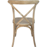 English Elm EE1112 Contemporary Commercial Grade Wood Cross Back Chair Natural White Grain EEV-10931