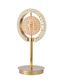 Bethel Gold LED Table Lamp in Metal & Crystal
