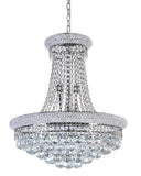 Bethel Chrome Chandelier in Metal & Crystal