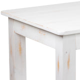 English Elm EE2682 Rustic Commercial Grade Farm Table Antique Rustic White EEV-16516