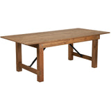 EE2685 Rustic Commercial Grade Farm Table