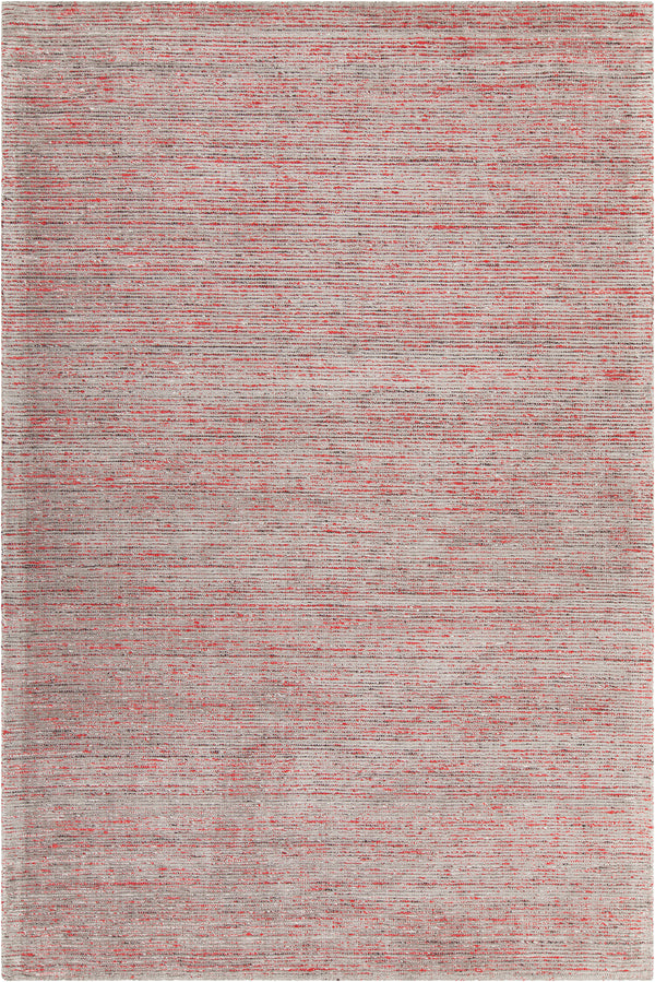 Chandra Rugs Xandra 60% Wool + 20% Viscose + 10% Polyester + 10% Cotton Hand-Woven Contemporary Rug Grey/Red 9' x 13'