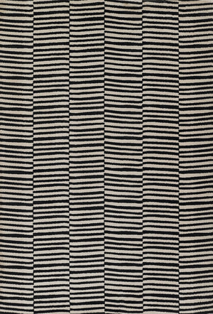 Momeni Xander XAN-1 Machine Made Contemporary Striped Indoor Area Rug Black 9'3" x 12'6" XANDEXAN-1BLK93C6