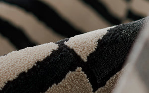 Momeni Xander XAN-1 Machine Made Contemporary Striped Indoor Area Rug Black 9'3" x 12'6" XANDEXAN-1BLK93C6