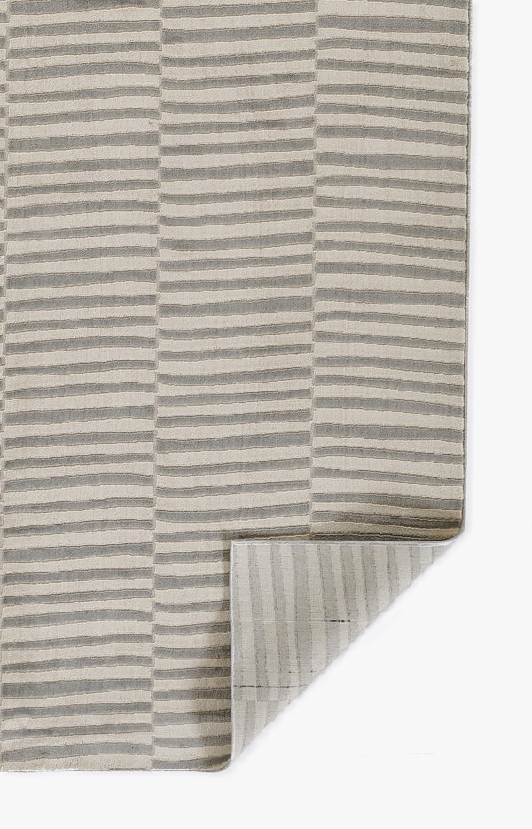 Momeni Xander XAN-1 Machine Made Contemporary Striped Indoor Area Rug Grey 9'3" x 12'6" XANDEXAN-1GRY93C6