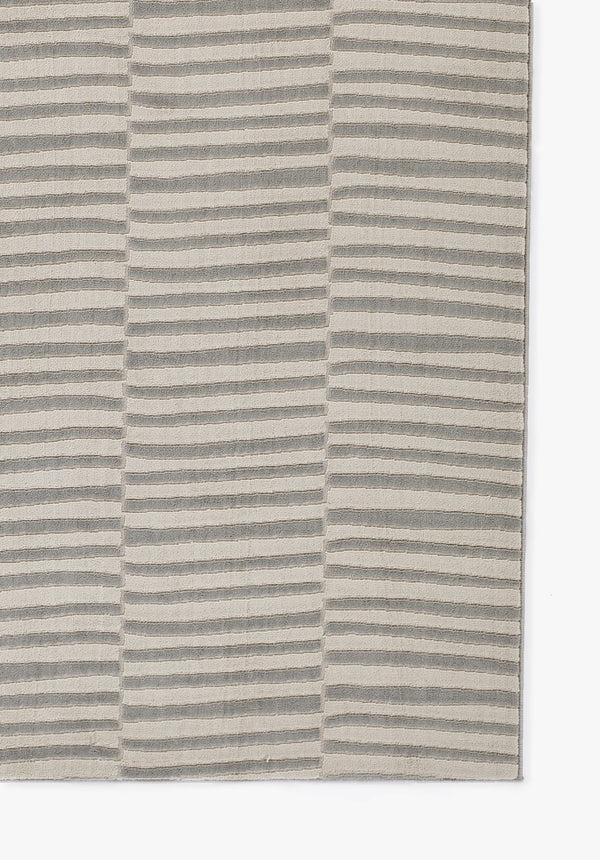 Momeni Xander XAN-1 Machine Made Contemporary Striped Indoor Area Rug Grey 9'3" x 12'6" XANDEXAN-1GRY93C6