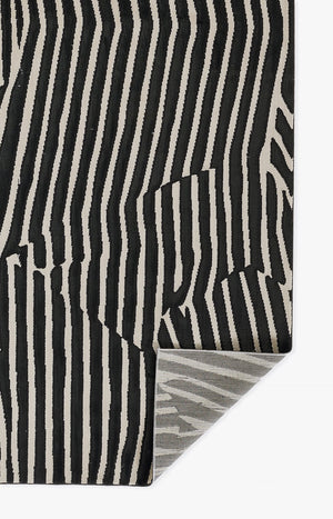 Momeni Xander XAN-2 Machine Made Contemporary Geometric Indoor Area Rug Black 9'3" x 12'6" XANDEXAN-2BLK93C6