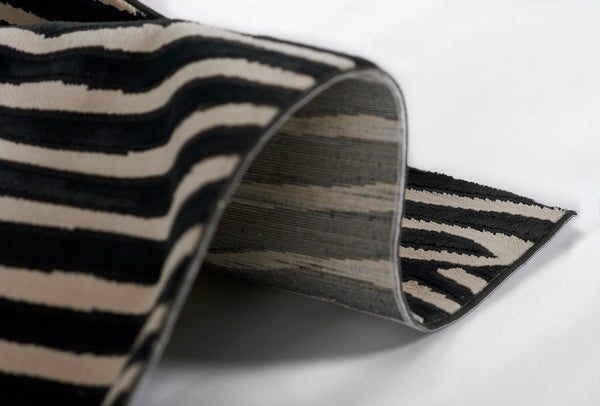 Momeni Xander XAN-2 Machine Made Contemporary Geometric Indoor Area Rug Black 9'3" x 12'6" XANDEXAN-2BLK93C6