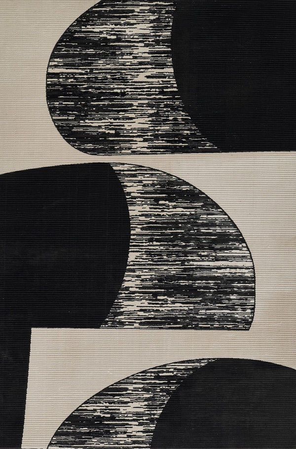 Momeni Xander XAN-3 Machine Made Contemporary Geometric Indoor Area Rug Ivory 9'3" x 12'6" XANDEXAN-3IVY93C6