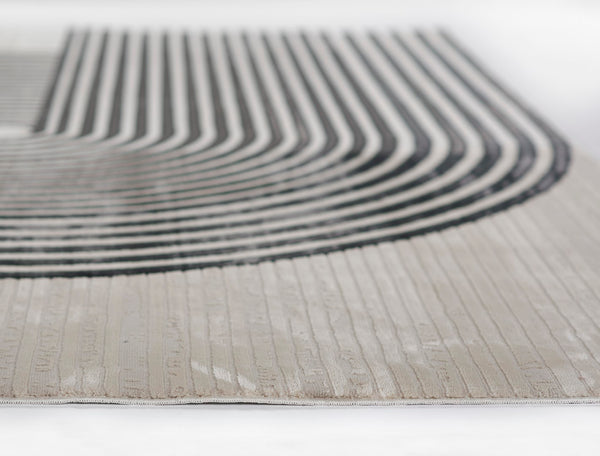 Momeni Xander XAN-5 Machine Made Contemporary Geometric Indoor Area Rug Ivory 9'3" x 12'6" XANDEXAN-5IVY93C6