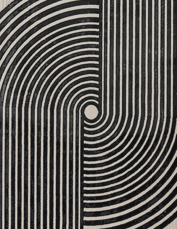 Momeni Xander XAN-5 Machine Made Contemporary Geometric Indoor Area Rug Ivory 9'3" x 12'6" XANDEXAN-5IVY93C6