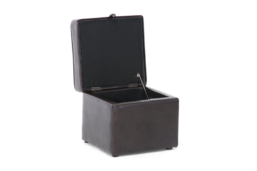 Baxton Studio Sydney Brown Modern Ottoman - Storage Ottoman