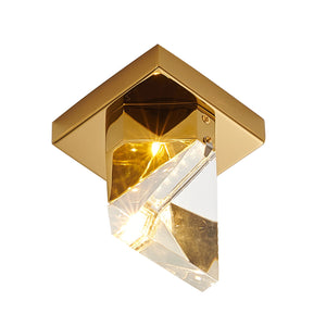 Bethel Brass LED Flush Mount in Metal & Crystal