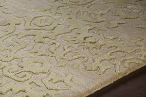 Chandra Rugs Xia 70% Wool + 30% Viscose Hand-Tufted Contemporary Rug Ivory/Yellow 9' x 13'