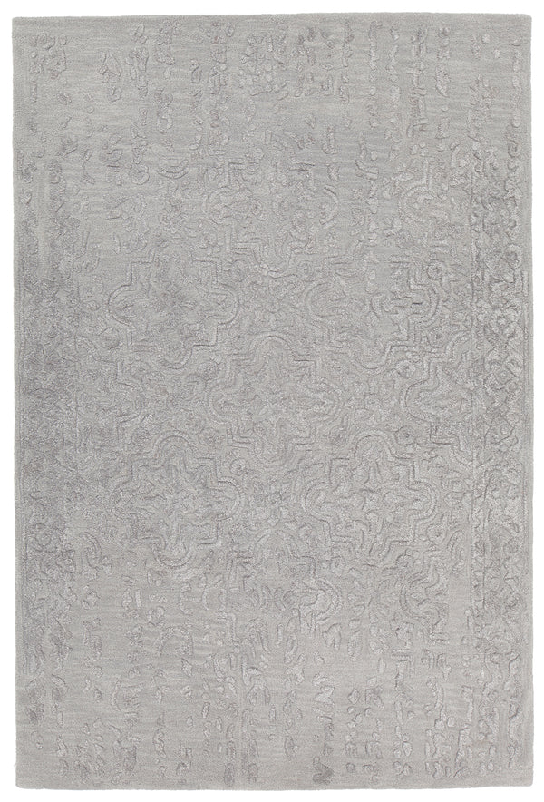 Chandra Rugs Xia 70% Wool + 30% Viscose Hand-Tufted Contemporary Rug Grey 9' x 13'
