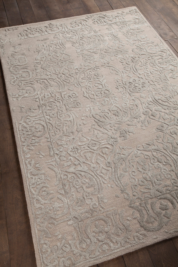 Chandra Rugs Xia 70% Wool + 30% Viscose Hand-Tufted Contemporary Rug Pink/Silver 9' x 13'