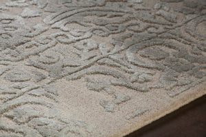 Chandra Rugs Xia 70% Wool + 30% Viscose Hand-Tufted Contemporary Rug Pink/Silver 9' x 13'