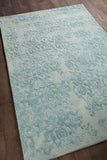 Chandra Rugs Xia 70% Wool + 30% Viscose Hand-Tufted Contemporary Rug Blue 9' x 13'