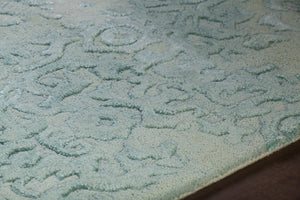 Chandra Rugs Xia 70% Wool + 30% Viscose Hand-Tufted Contemporary Rug Blue 9' x 13'