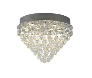 Bethel Chrome Semi Flush Mount in Iron & Crystal