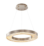 Bethel Gold LED Chandelier in Stainless Steel & Crystal