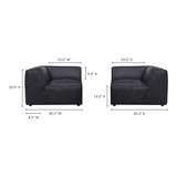 Moe's Home Form Corner Chair Vantage Black Leather XQ-1001-02