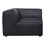 Moe's Home Form Corner Chair Vantage Black Leather XQ-1001-02