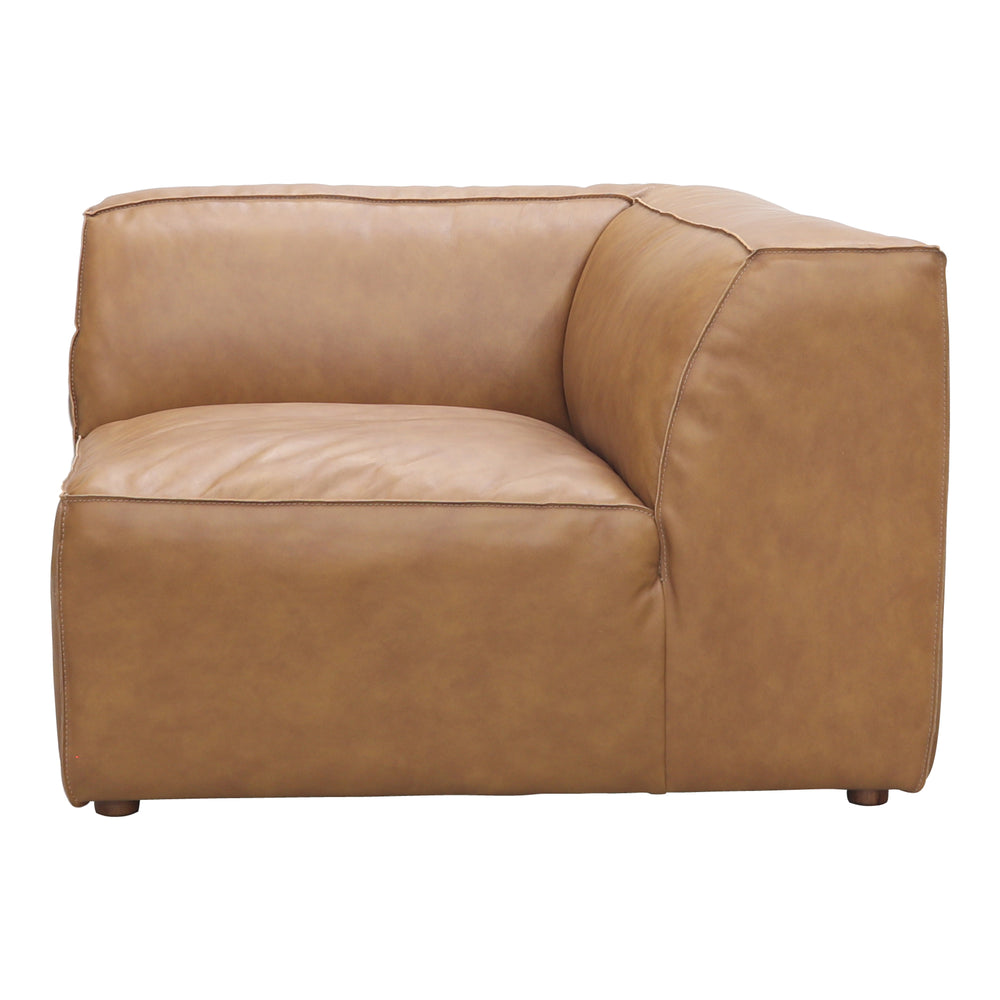 Moe's Home Form Corner Chair Sonoran Tan Leather XQ-1001-40