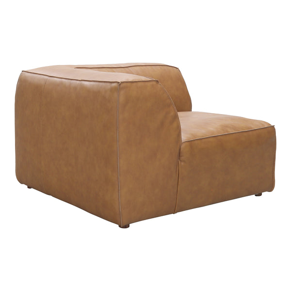 Moe's Home Form Corner Chair Sonoran Tan Leather XQ-1001-40