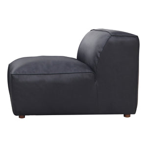 Moe's Home Form Slipper Chair Vantage Black Leather XQ-1002-02