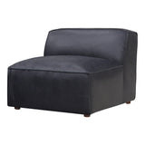 Moe's Home Form Slipper Chair Vantage Black Leather XQ-1002-02
