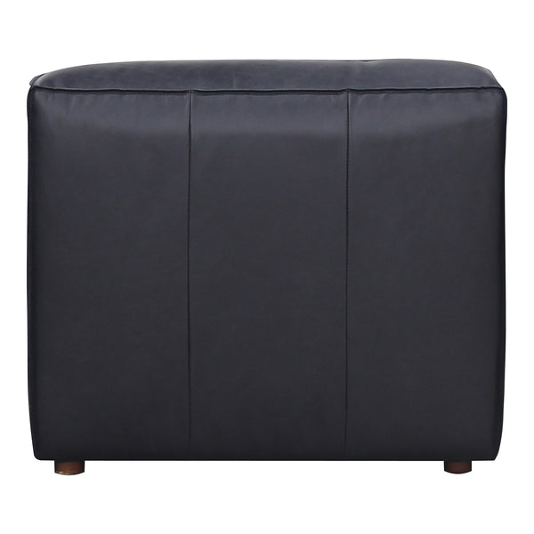 Moe's Home Form Slipper Chair Vantage Black Leather XQ-1002-02