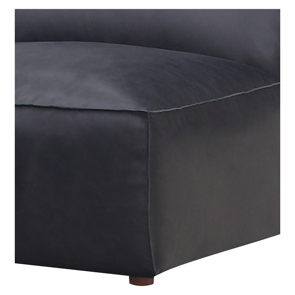 Moe's Home Form Slipper Chair Vantage Black Leather XQ-1002-02
