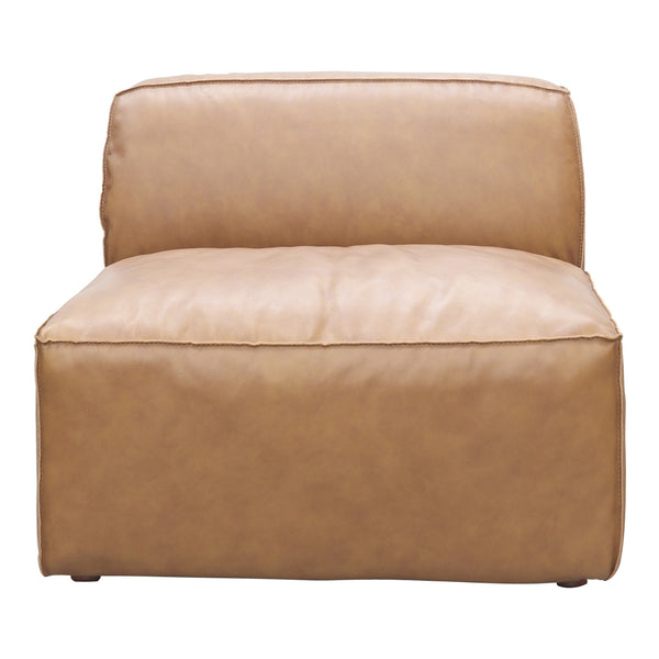 Moe's Home Form Slipper Chair Sonoran Tan Leather XQ-1002-40