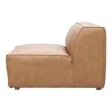 Moe's Home Form Slipper Chair Sonoran Tan Leather XQ-1002-40