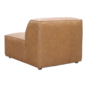 Moe's Home Form Slipper Chair Sonoran Tan Leather XQ-1002-40