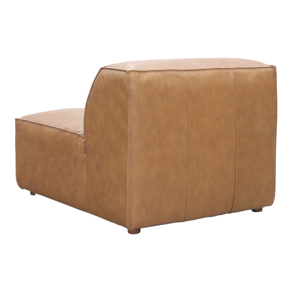 Moe's Home Form Slipper Chair Sonoran Tan Leather XQ-1002-40