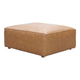 Moe's Home Form Ottoman Sonoran Tan Leather XQ-1003-40