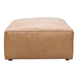 Moe's Home Form Ottoman Sonoran Tan Leather XQ-1003-40