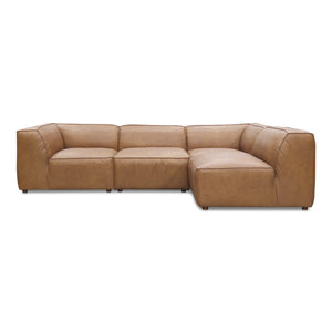 Moe's Home Form Signature Modular Sectional Sonoran Tan Leather XQ-1004-40